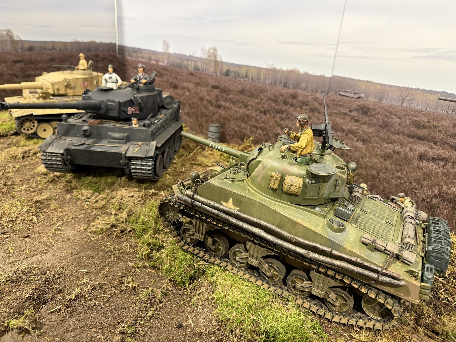 Two 1/16 scale RC Tiger I tanks and a Sherman by Mato
